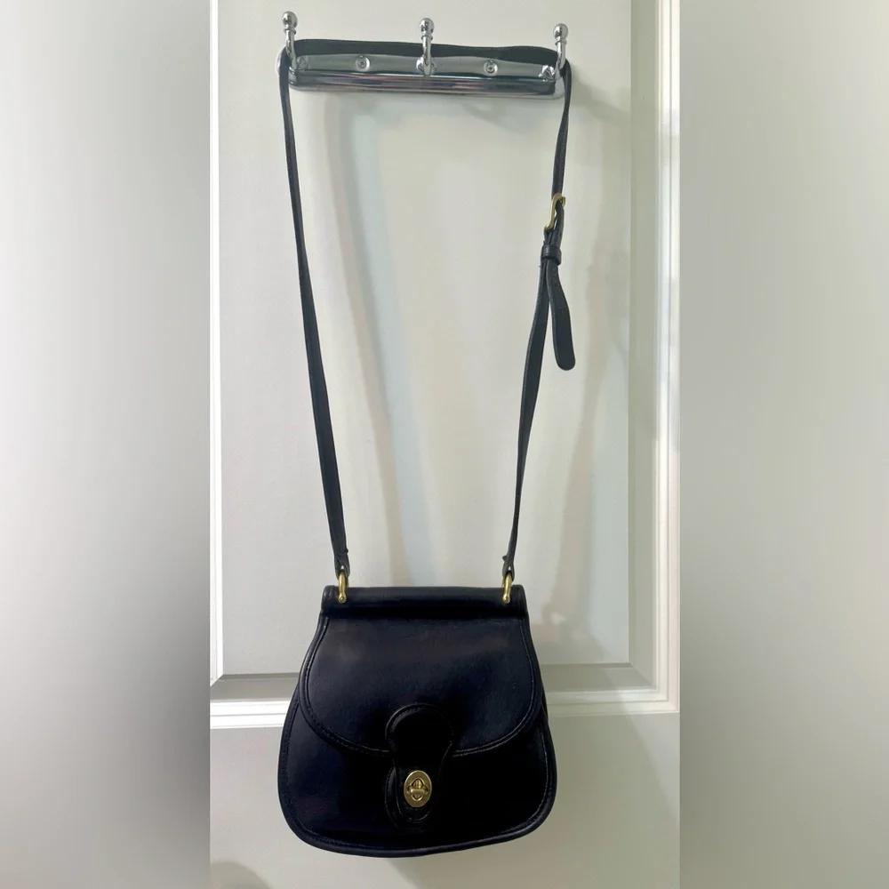 Vintage Coach Post Pouch Bag in Black